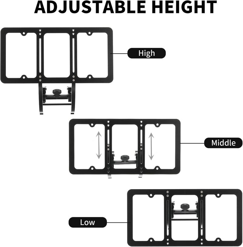 TesFram Tesla Model X (2022-2024) License Plate Mount - (NOT Plastic) - Anti-Theft, Height-Adjustable & NO Drilling Front License Plate Mounting Bracket Kit (Improved Version) - Image 4